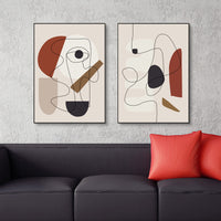 Thumbnail for Wall Art 60cmx90cm Abstract Line Art By Picasso 3 Sets Black Frame Canvas