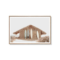 Thumbnail for Wall Art 50cmx70cm Surf Cabin Wood Frame Canvas