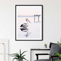 Thumbnail for Wall Art 60cmx90cm Pelican Black Frame Canvas
