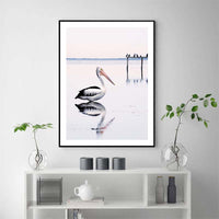 Thumbnail for Wall Art 60cmx90cm Pelican Black Frame Canvas
