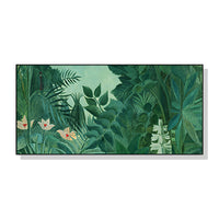 Thumbnail for Wall Art 60cmx120cm The Equatorial Jungle Green Forest By Henri Rousseau Black Frame Canvas