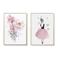 Thumbnail for Wall Art 50cmx70cm Dancing Ballerina in Paris 2 Sets Gold Frame Canvas