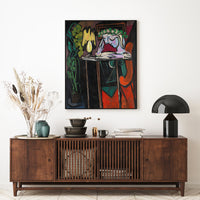 Thumbnail for Wall Art 70cmx100cm Reading Girl by Pablo Picasso Black Frame Canvas