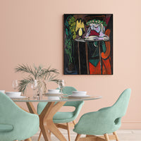 Thumbnail for Wall Art 70cmx100cm Reading Girl by Pablo Picasso Black Frame Canvas