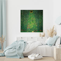 Thumbnail for Wall Art 80cmx80cm Sunflower by Gustav Klimt White Frame Canvas