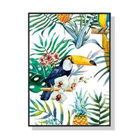 Thumbnail for Wall Art 60cmx90cm Toucan plants Black Frame Canvas