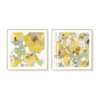 Thumbnail for Wall Art 40cmx40cm Yellow Flowers American Style 2 Sets Gold Frame Canvas