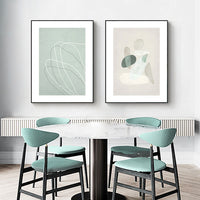 Thumbnail for Wall Art 60cmx90cm Abstract body and lines 2 Sets Black Frame Canvas