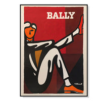 Thumbnail for Wall Art 50cmx70cm Bally Man by Villemot Black Frame Canvas