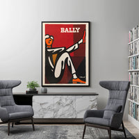 Thumbnail for Wall Art 50cmx70cm Bally Man by Villemot Black Frame Canvas