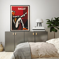 Thumbnail for Wall Art 50cmx70cm Bally Man by Villemot Black Frame Canvas
