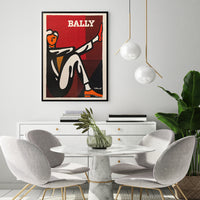 Thumbnail for Wall Art 100cmx150cm Bally Man by Villemot Black Frame Canvas