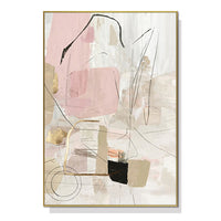 Thumbnail for Wall Art 50cmx70cm Abstract Pink Gold Frame Canvas