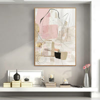 Thumbnail for Wall Art 60cmx90cm Abstract Pink Gold Frame Canvas