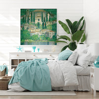 Thumbnail for Wall Art 50cmx50cm Kirche In Cassone by Gustav Klimt White Frame Canvas