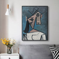 Thumbnail for Wall Art 90cmx135cm Head Of A Woman By Pablo Picasso Black Frame Canvas