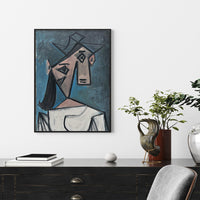 Thumbnail for Wall Art 90cmx135cm Head Of A Woman By Pablo Picasso Black Frame Canvas