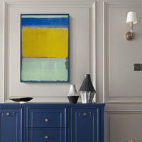 Thumbnail for Wall Art 60cmx90cm Blue Yellow Green By Mark Rothko Black Frame Canvas