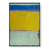 Thumbnail for Wall Art 70cmx100cm Blue Yellow Green By Mark Rothko Black Frame Canvas