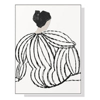 Thumbnail for Wall Art 70cmx100cm Modern Lady White Frame Canvas