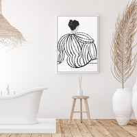 Thumbnail for Wall Art 70cmx100cm Modern Lady White Frame Canvas