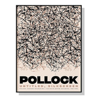 Thumbnail for Wall Art 90cmx135cm Jackson Pollock Exhibition II Black Frame Canvas