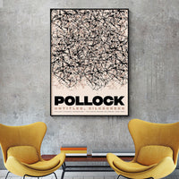 Thumbnail for Wall Art 90cmx135cm Jackson Pollock Exhibition II Black Frame Canvas