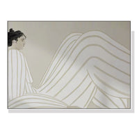 Thumbnail for Wall Art 90cmx135cm Abstract Lady White Frame Canvas