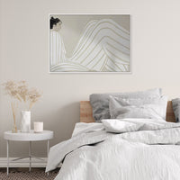 Thumbnail for Wall Art 60cmx90cm Abstract Lady White Frame Canvas