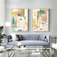 Thumbnail for Wall Art 70cmx100cm Sonder By Jean Kenna 2 Sets Gold Frame Canvas