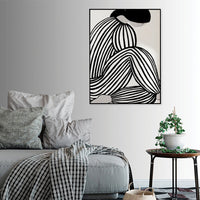 Thumbnail for Wall Art 90cmx135cm Mid Century Figure Black Frame Canvas