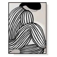 Thumbnail for Wall Art 70cmx100cm Mid Century Figure Black Frame Canvas