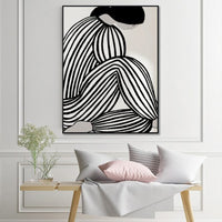 Thumbnail for Wall Art 70cmx100cm Mid Century Figure Black Frame Canvas