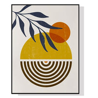 Thumbnail for Wall Art 80cmx120cm Sun and Moon Black Frame Canvas
