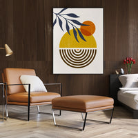 Thumbnail for Wall Art 80cmx120cm Sun and Moon Black Frame Canvas