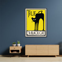Thumbnail for Wall Art 50cmx70cm Black Cat Black Frame Canvas