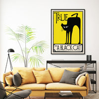 Thumbnail for Wall Art 90cmx135cm Black Cat Black Frame Canvas