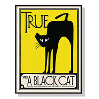 Thumbnail for Wall Art 80cmx120cm Black Cat Black Frame Canvas