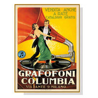 Thumbnail for Wall Art 60cmx90cm Grafofoni Columbia Gold Frame Canvas