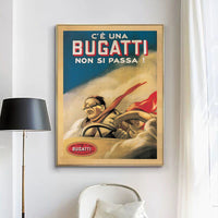 Thumbnail for Wall Art 70cmx100cm Bugatti Gold Frame Canvas
