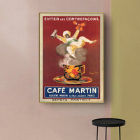 Thumbnail for Wall Art 40cmx60cm Cafe Martin Gold Frame Canvas