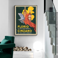 Thumbnail for Wall Art 70cmx100cm Florio Cinzano Black Frame Canvas