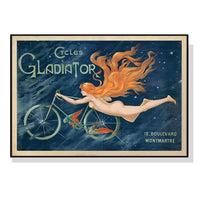 Thumbnail for Wall Art 70cmx100cm Marchio Art Cycles Gladiator Black Frame Canvas