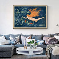 Thumbnail for Wall Art 70cmx100cm Marchio Art Cycles Gladiator Black Frame Canvas
