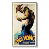 Thumbnail for Wall Art 50cmx100cm King Kong 1933 Gold Frame Canvas