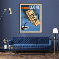 Thumbnail for Wall Art 70cmx100cm Miscela Leone, 1950 Black Frame Canvas