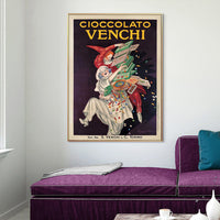 Thumbnail for Wall Art 50cmx70cm Cioccolato Venchi Vintage Gold Frame Canvas