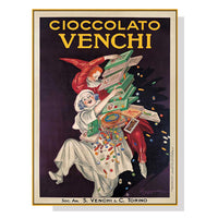 Thumbnail for Wall Art 70cmx100cm Cioccolato Venchi Vintage Gold Frame Canvas