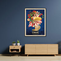 Thumbnail for Wall Art 90cmx135cm Cirio By Leonetto Cappiello Black Frame Canvas