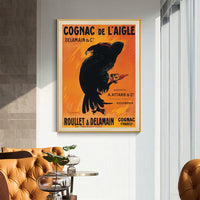 Thumbnail for Wall Art 70cmx100cm Cognac de l'Aigle Gold Frame Canvas